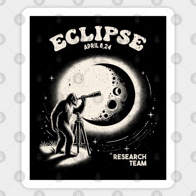 Bigfoot Research Team Eclipse 2024 Sticker by Yopi